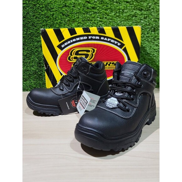 Skechers Shoes - Skechers Burgin-Coralrow Black Composite Toe Boots US Women's 8 NEW